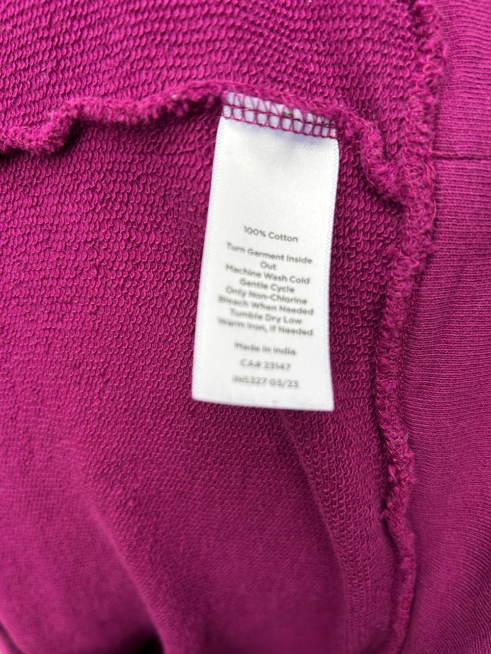 TALBOTS Purple Ruffle Neck Pullover with Gold Buttons - Picture 7 of 7